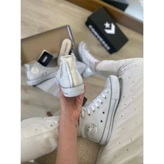 Lançamento Bota Tênis All Star Cano Médio Branco Prata