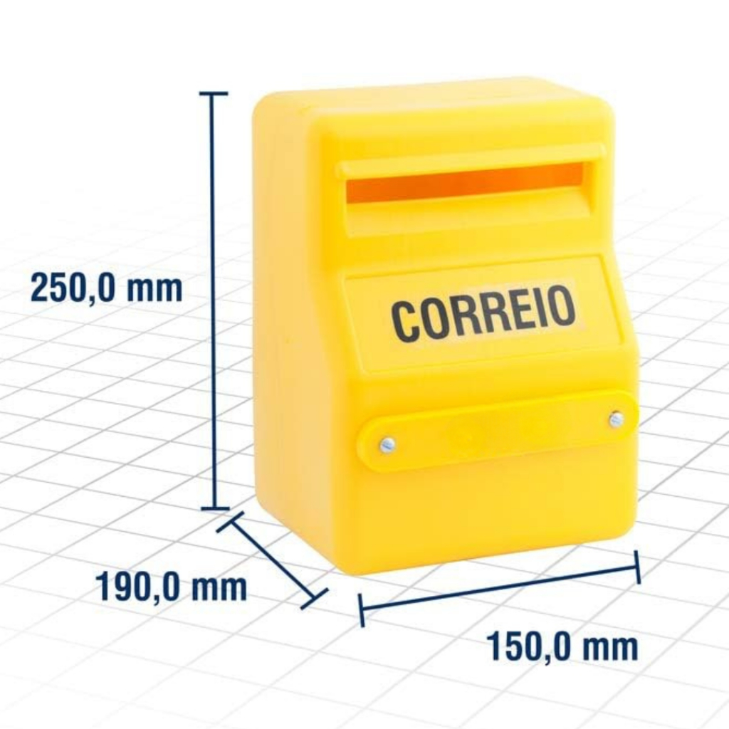 Caixa para Carta com Porta Cadeado Não Resseca Correio Correspondência
