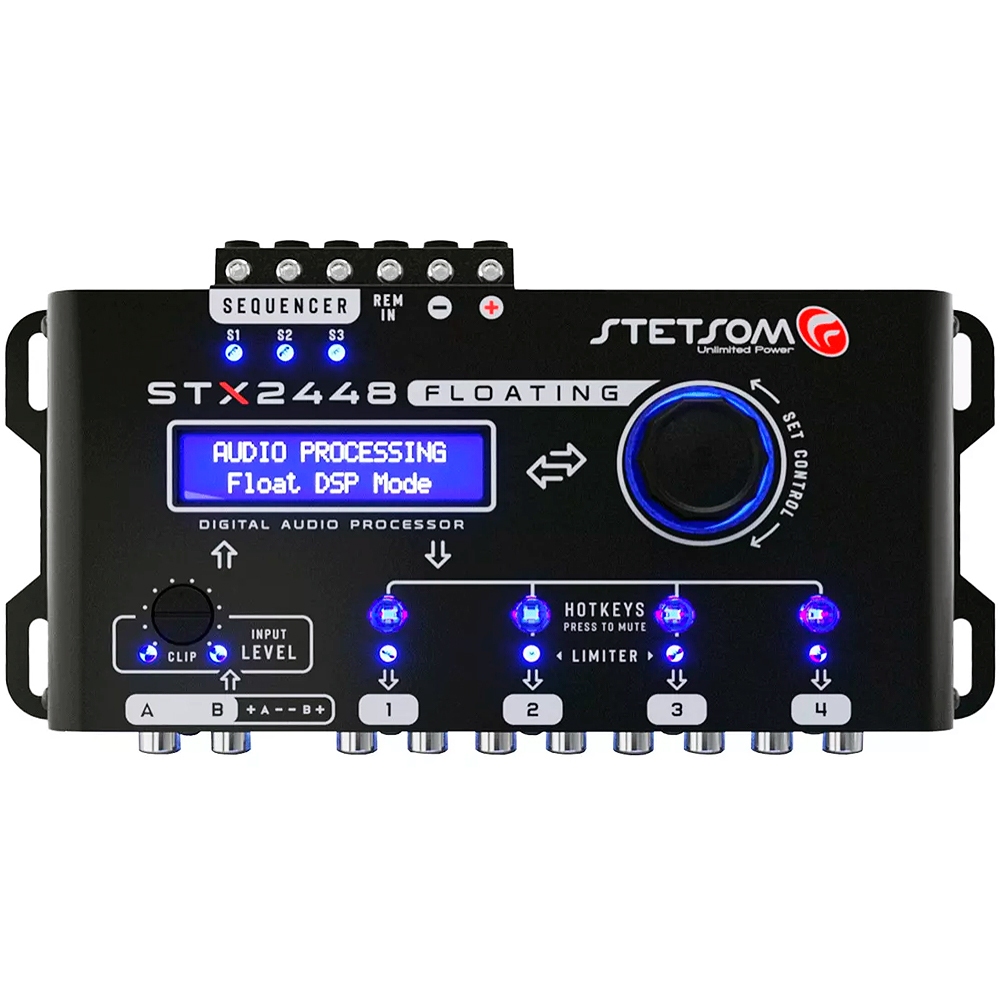 Processador de audio Stx 2448 Floating Crossover Entradas Rca + Fio - Som Automotivo
