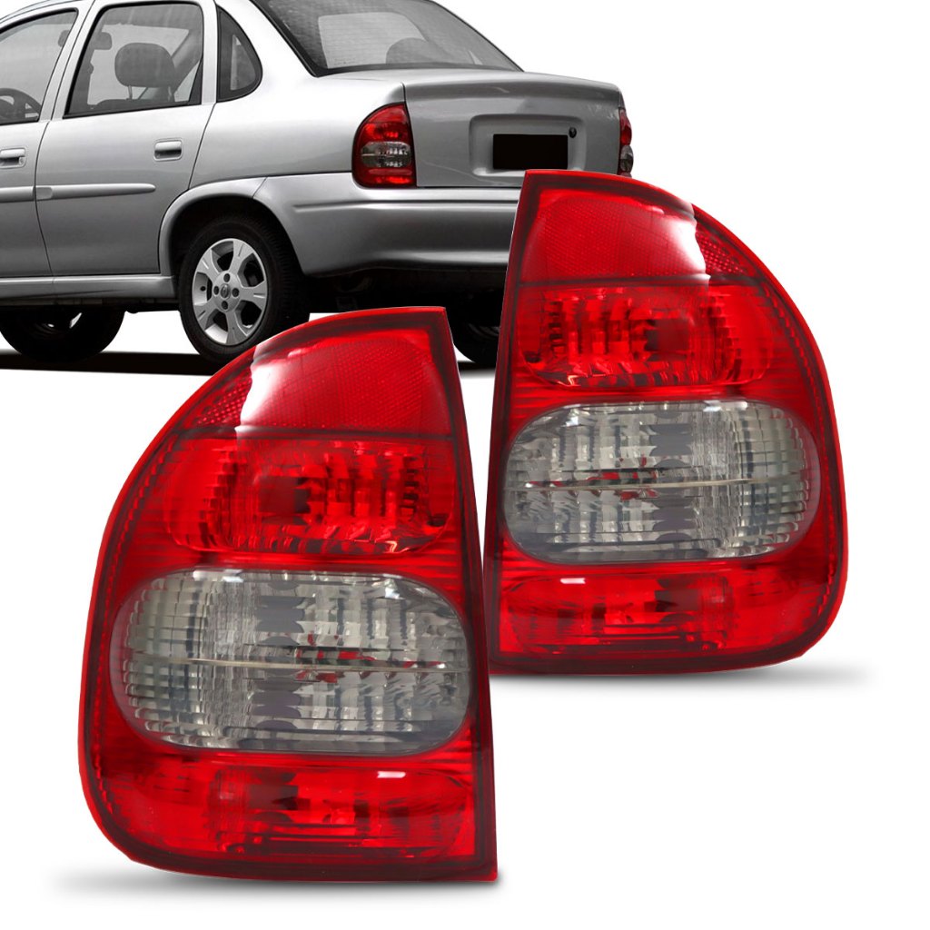 LANTERNA TRASEIRA CHEVROLETE CORSA SEDAN 2000, 2001 E 2002 CLASSIC 2003, 2004, 2005, 2006, 2007, 2008, 2009 E 2010 FUMÊ