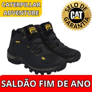Bota Caterpillar Cano Médio Sola De Borracha Costurada Promoção Limitada Envio Imediato