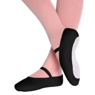 Sapatilha meia ponta lona sola inteira ballet infantil é adulto em Oferta na Shopee