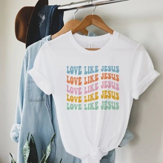 Camiseta Básica Algodão Feminina Love Like Jesus