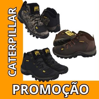 Bota Cano Médio Cat Adventure Para Trabalho Trilha Ou Moto Bico Reforçado Envio Rápido