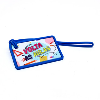 TAG MOCHILA VOLTA AS AULAS - IDENTIFICADOR DE MALA E MOCHILA - NA COR AZUL