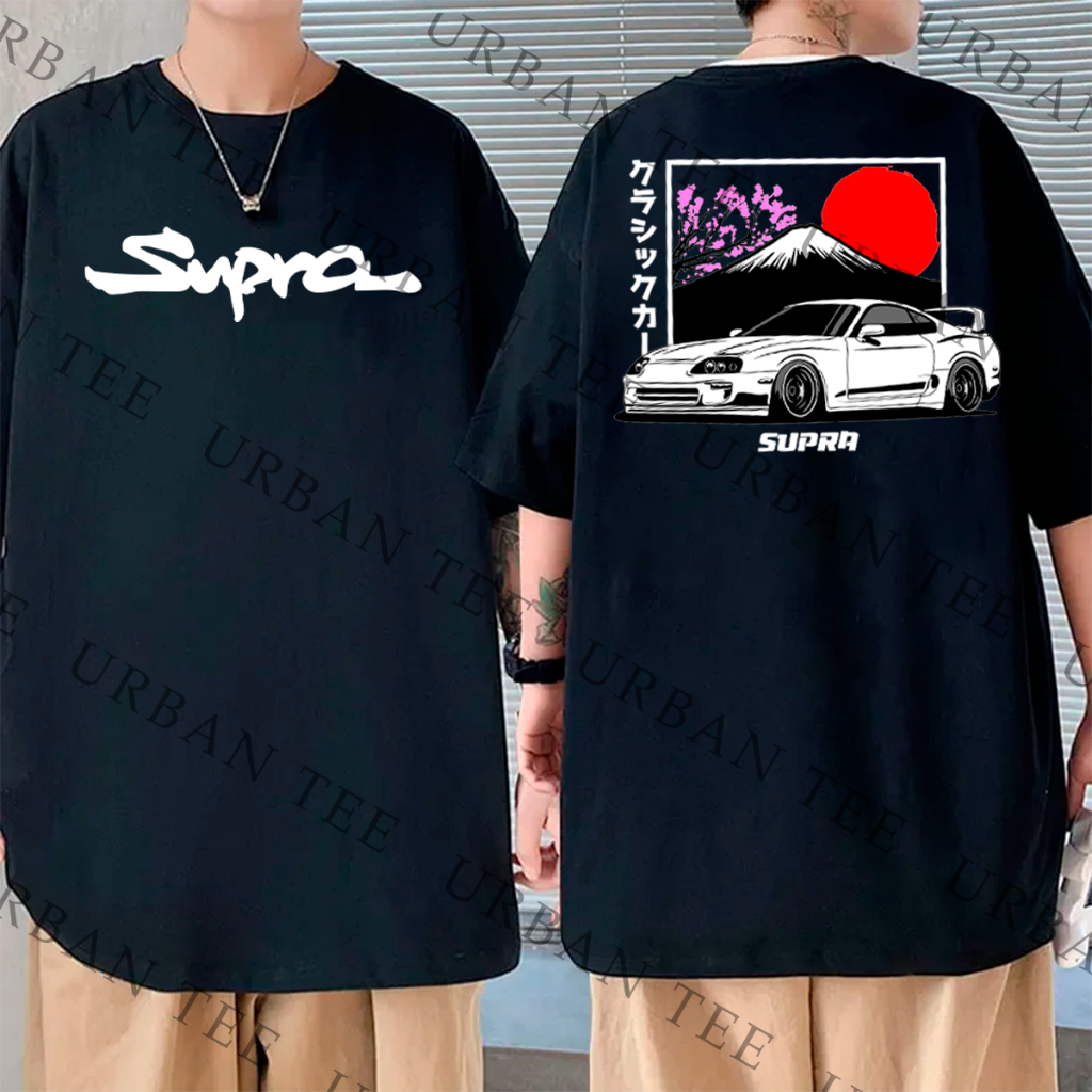 Camiseta Basica Algodao Toyota Supra MK IV Tokyo Midnight Initial D Skyline Unissex