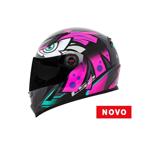 Capacete LS2 FF358 Tribal - Rosa/Cinza