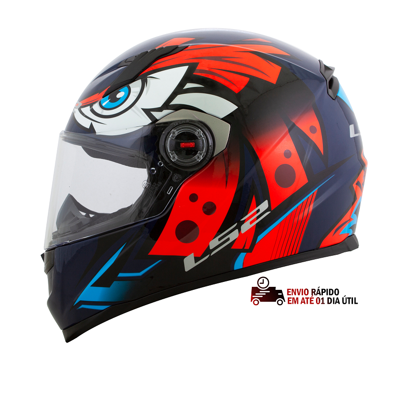 Capacete LS2 FF358 Tribal - Laranja/Azul