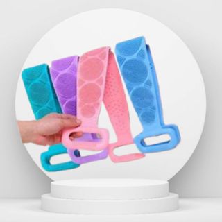 Esponja Silicone Massageadora Escova Banho Lava Corpo Bucha Esfoliação Super Resistente - 3XZ