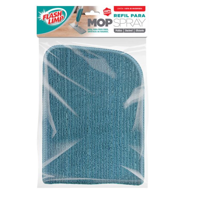 Refil para Mop Spray Microfibra Azul Flashlimp