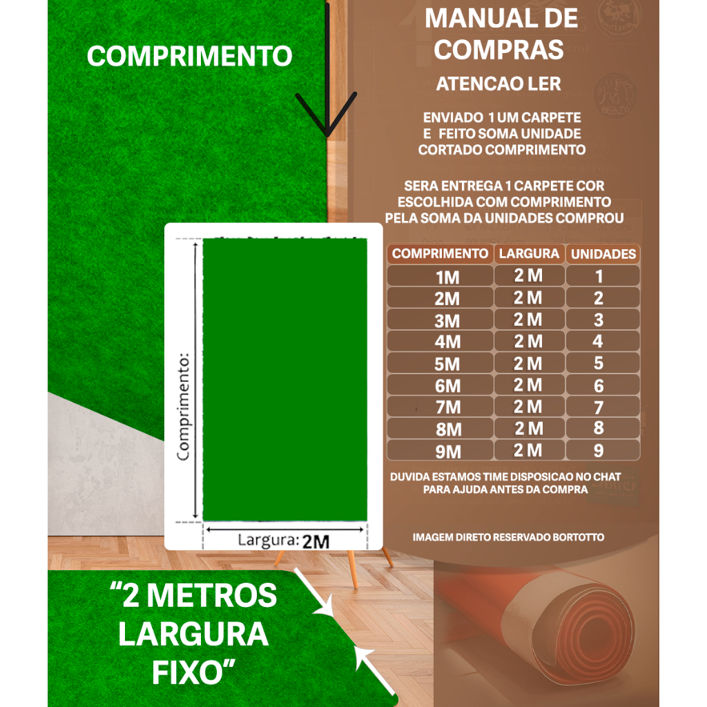 Carpete Eventos 2x2 Metros Comprimento