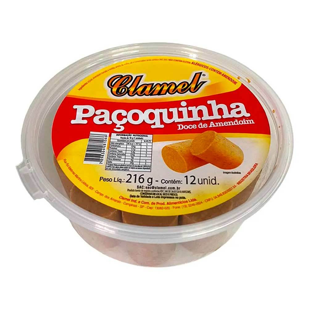 Paçoquinha Rolha c/12 - Clamel
