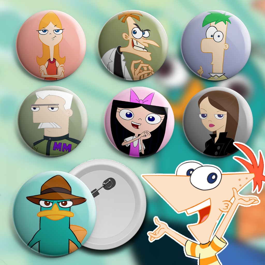 Bottons Phineas e Ferb - broche alfinete boton bottom button pin