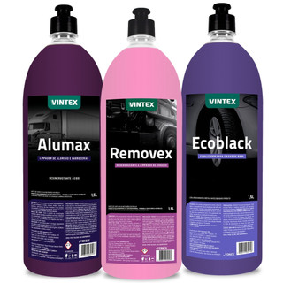 KIT ALUMAX ECOBLACK REMOVEX DESINCRUSTANTE 1,5L VINTEX em Oferta na Shopee