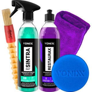 KIT SINTRA FAST LIMPADOR BACTERICIDA PLÁSTICOS + RESTAURAX RENOVADOR em Oferta na Shopee