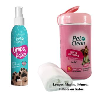 Limpa Patas e Lenço Umedecido Pet Clean para Cães e Gatos Higieniza Sem Enxague Pós Passeio em Oferta na Shopee