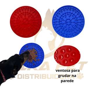 Comedouro lento tapete interativo com ventosa de cachorro e gato pet para lamber petisco petisqueira ração sachê