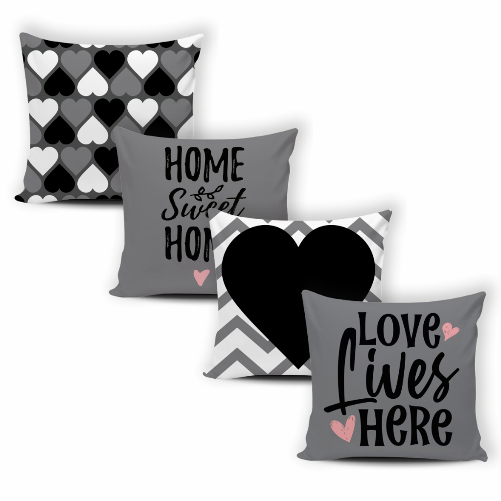 Kit 04 Capas de Almofada 42 cm x 42 cm Com Estampas Modernas Luxo em Oferta na Shopee