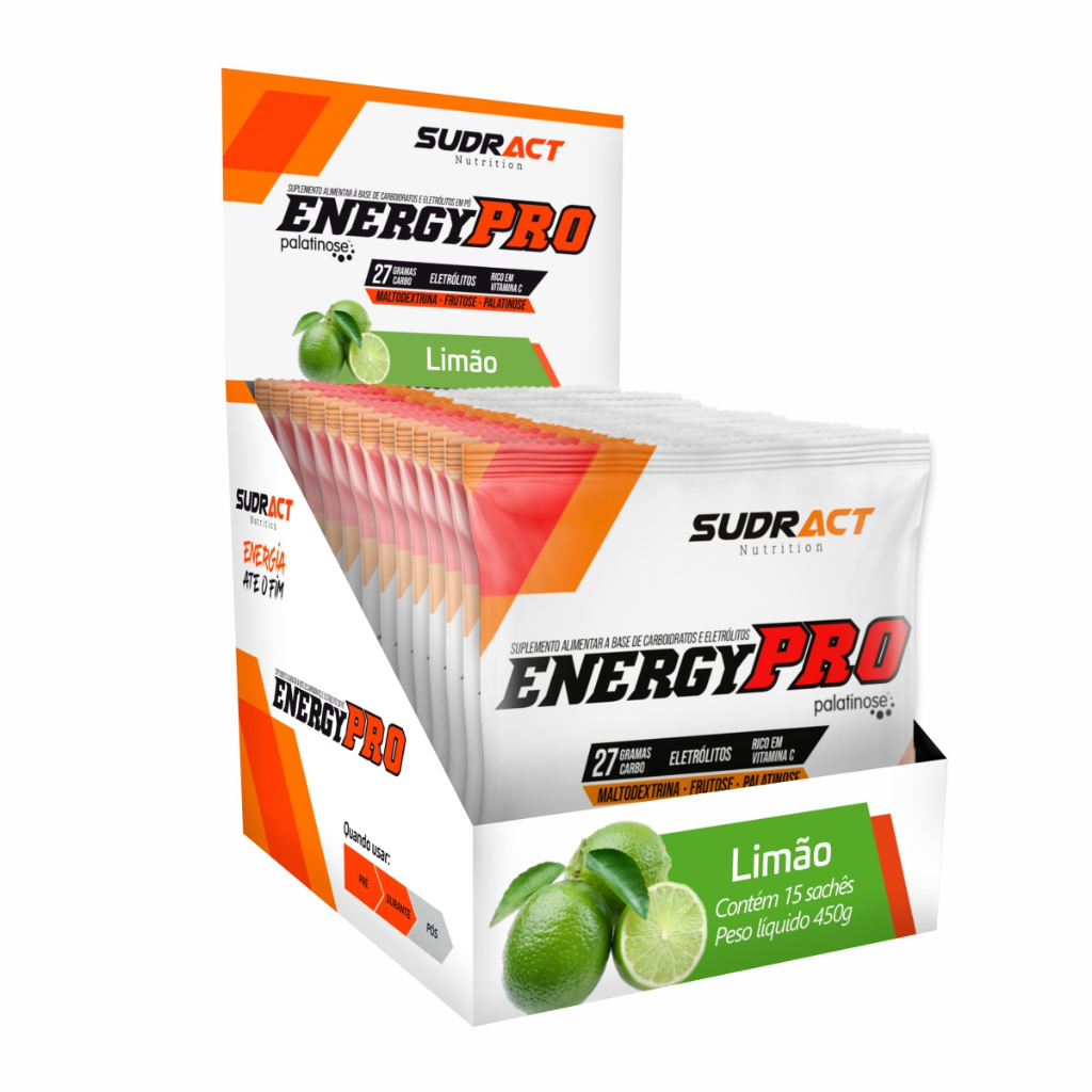 Energy Pro Display 15 Sachês 30g Pré-Treino e Intra-Treino Sudract Nutrition