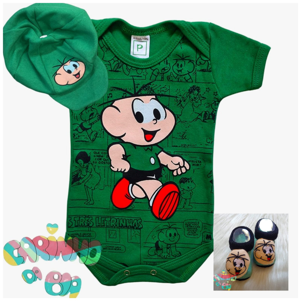Body Temático Fantasia Mesversário Bebê Menino Gibi em Oferta na Shopee