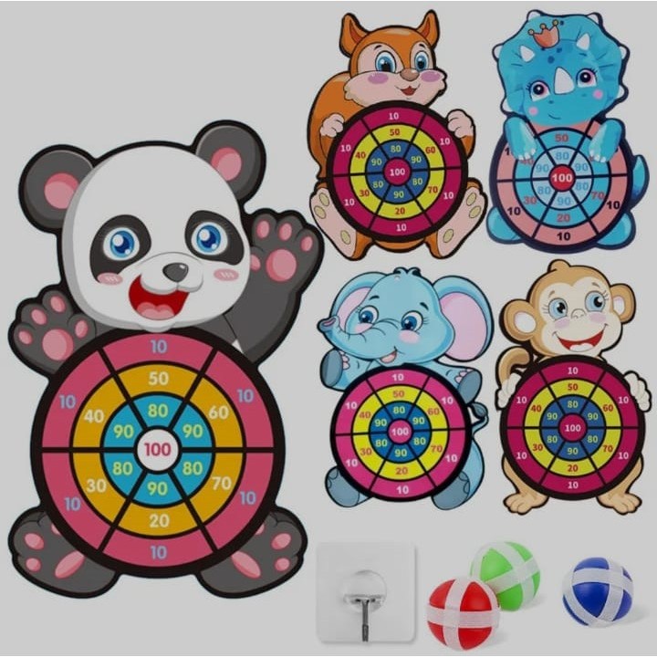 Arremesso ao alvo, Brinquedo de acertar o alvo, Placa desenho animado dardo de bola pegajosa