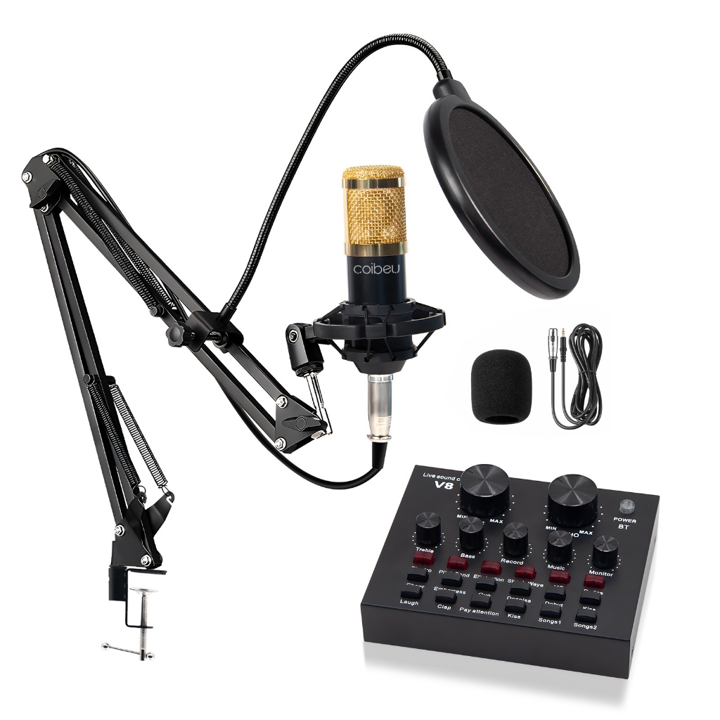 Kit Interface Mesa V8+ Microfone Bm800 Com Braço Articulado em Oferta na Shopee