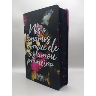 Bíblia Sagrada Tamanho Grande Com Harpa Palavras de Jesus em vermelho Ele nos amou em Oferta na Shopee