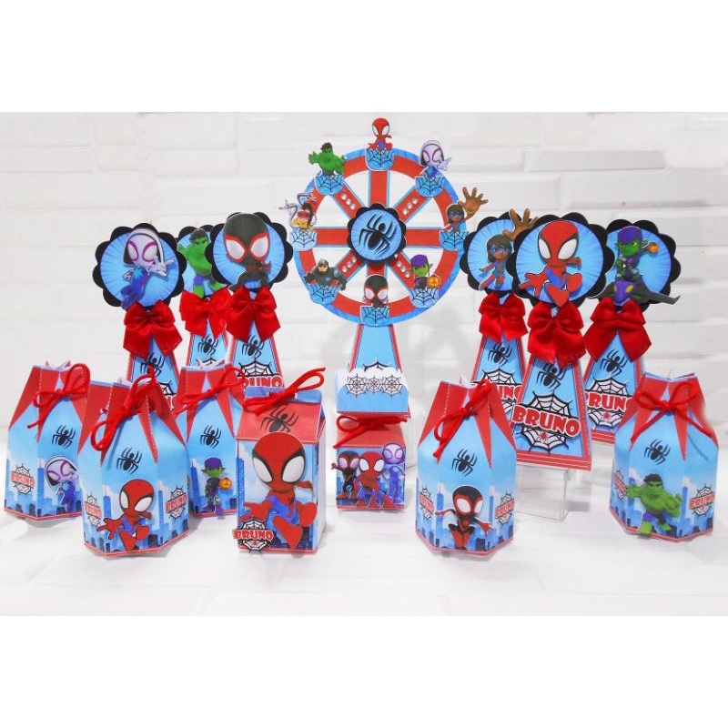Personalizado infantil para mesa e lembrancinhas Homem aranha Cute