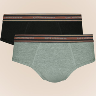 Kit Com 2 Cuecas Tradicionais Adulto Lupo Slip em Algodao Cores Sortidas do P ao GG