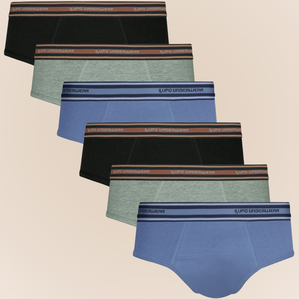 Kit 6 Cuecas Lupo Slip Algodao Modelo Tradicional Com Cos Elastico Modelo Anatomico Tam. P ao GG em Oferta na Shopee