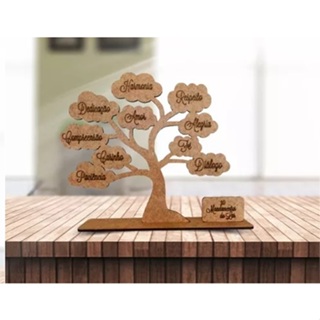 30 Lembrancinhas Arvore Mandamentos do Lar em MDF cru em Oferta na Shopee