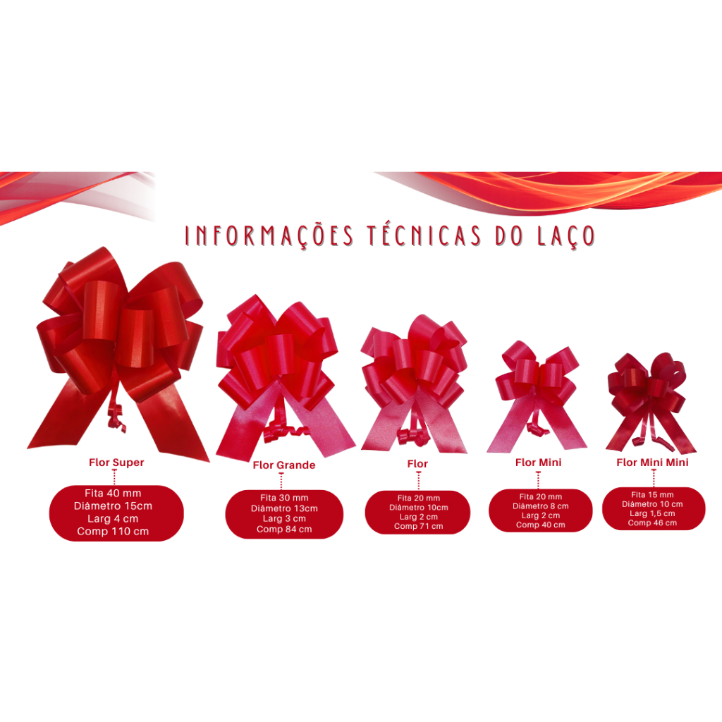 Laços Prontos Para Presente e Embalagem Flor Grande 10 Unidades - COMPRE MAIS E PAGUE MENOS (Laço de Papel) — imagem 2 de 2