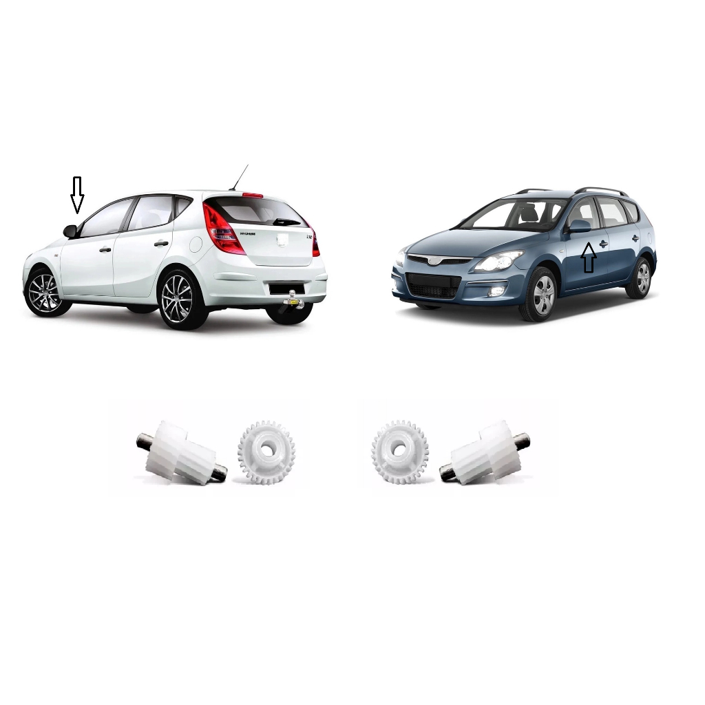 2 Engrenagens Retrovisor Retratil Hyundai I30 Rebatimento elétrico automatico