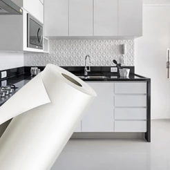 Papéis de Parede Decoração 5 METROS x 45CM Adesivo Autocolante GEOMÉTRICO Sala, Quarto BRANCO