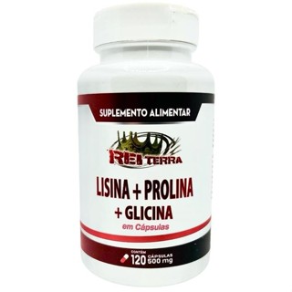 Lisina + Prolina + Glicina 120 Cápsulas - Rei Terra