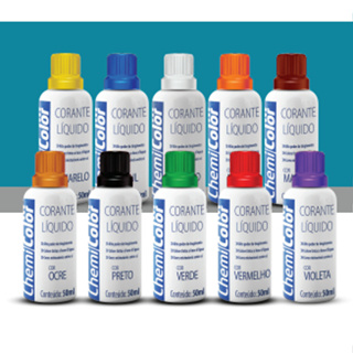 Kit C/ 6 Corantes Liquido ChemiColor  50ml   Cores (R$4,99 cada) em Oferta na Shopee