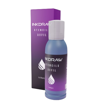 Tinta Inkdraw Tattoo Decalque 100ml Tinta C/ Bico Aplicador P/ Impressora Tatuagem