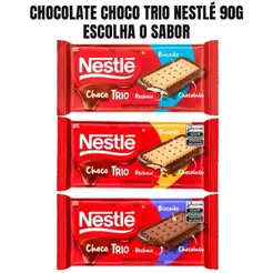 Tablete de Chocolate ao Leite ChocoTrio Escolha o Sabor 90g - Nestlé