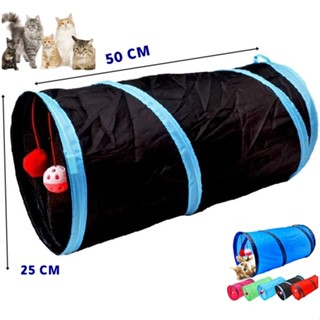 Brinquedos Túnel Dobrável Labirinto Para Pet Gatos 50 * 25 Cm