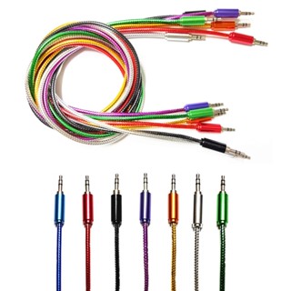 Kit com 5 Cabo De Áudio Auxiliar P2 X P2 Carro Som Fone Smartphone Pc em Oferta na Shopee