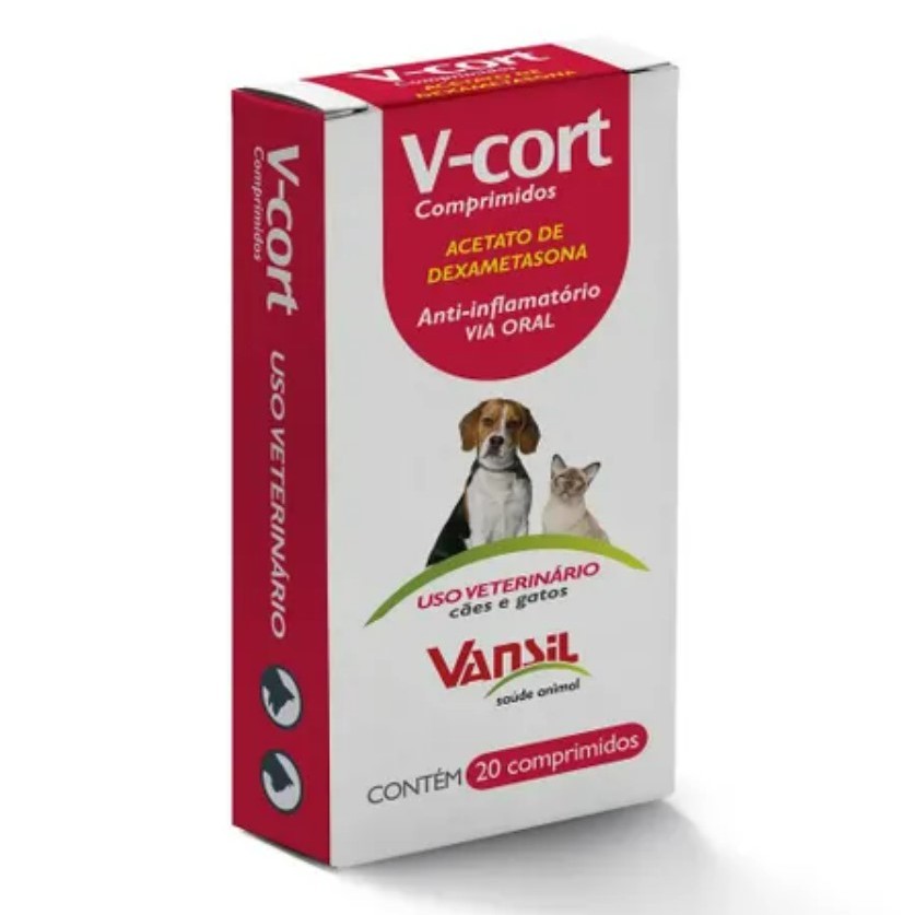 V-Cort 0,5mg 20 comprimidos Vansil - Pets