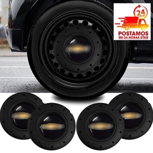 Jogo 4 Calotas Centro Roda Amarok Compativel com Celta Corsa Aro 13 14 15