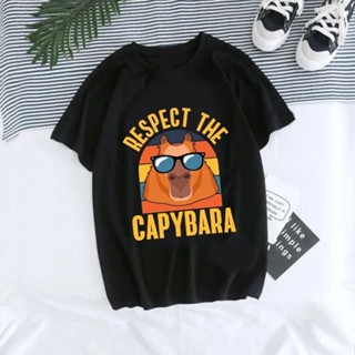Camiseta Básica Algodão Feminina Respeite A Capivara Style