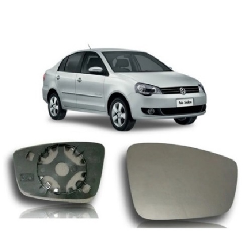 Lente Espelho Retrovisor Polo 2012 2013 2014 2015 Lado Direito Passageiro