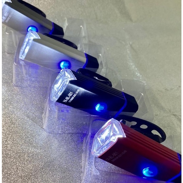 Farol Lanterna Bike Led 4 Funções Recarregável Usb 180lumens