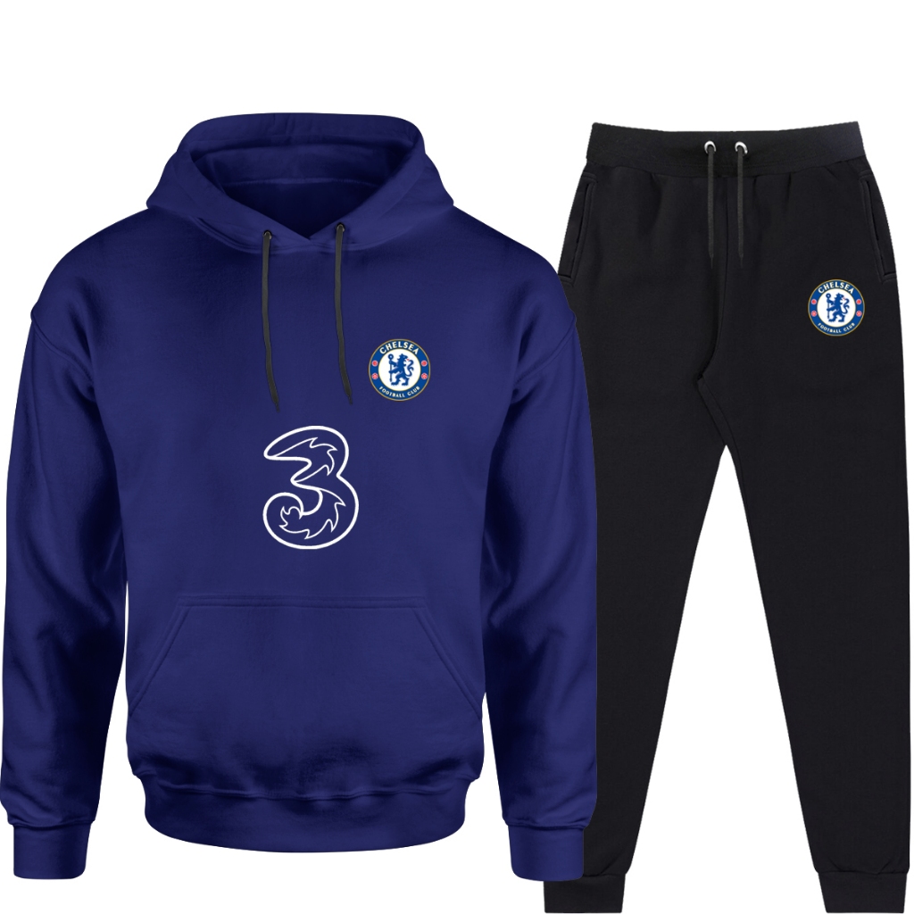 Conjunto Chelsea 2024 Blusa de Modelo Canguru de Moletom Flanelado Grosso de Alta Qualidade
