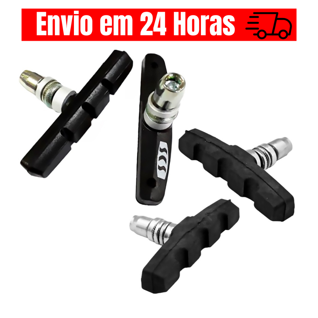 Pastilha Sapata De Freio Bicicleta SCS V-brake Orbital Borracha Bike em Oferta na Shopee
