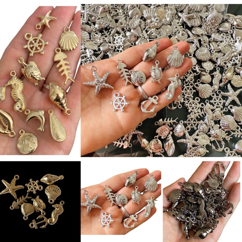 50pçs Pingentes ABS Bichos fundo do mar em Oferta na Shopee