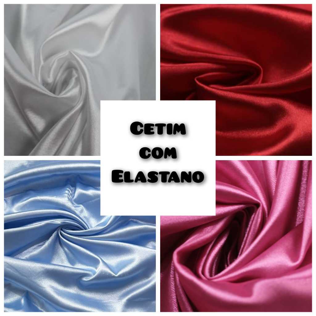 4 metros de tecido cetim com lycra elastano 4mts comp. x 1,50mts larg.