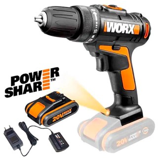 Furadeira Parafusadeira WX101.9 + Bateria 2,0 Ah PowerShare e Carregador Bivolt WORX